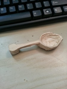 Front of wooden spoon